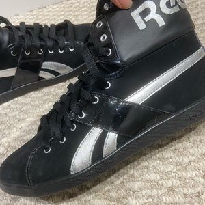 Reebok Classic high top suede black shoes